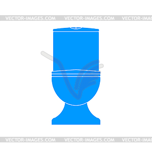 Toilet icon. Flat design style - vector clip art