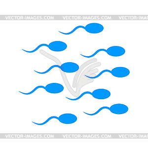 Sperm icon. Flat design style - vector clip art