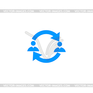 Business communication. Conceptual . Profile users - vector clipart