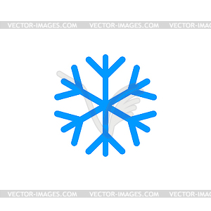 Snowflake flat icon - vector image