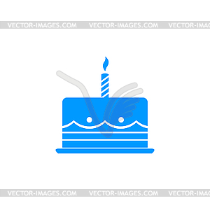 Birthday cake web icon - vector clipart