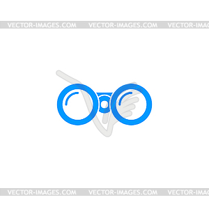 Binocular icon. Flat design style - vector image