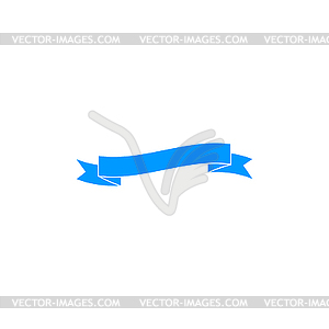 Flat ribbon icon - color vector clipart