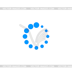 Circular loading icon - vector image