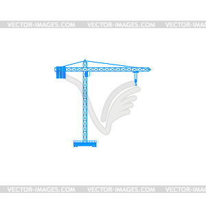 Crane icon. Flat design style - vector clip art