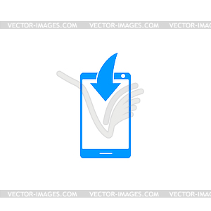 Mobile Phone Download Icon - vector image