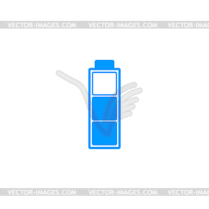 Battery icon. Flat design style - vector image