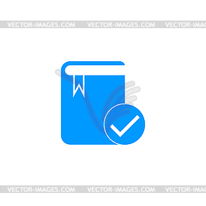 Book icon. Flat design style - vector image