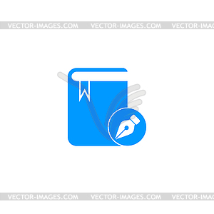 Book icon. Flat design style - vector clipart