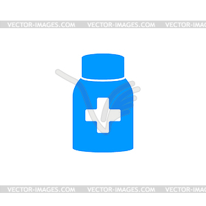 Medicine bottle icon - vector image