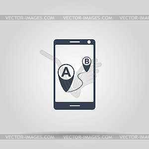 Gps smartphoner icon - vector image