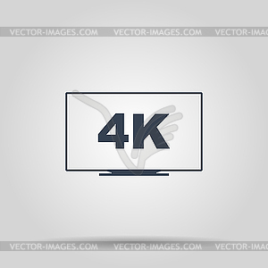 TV icon. Flat - color vector clipart