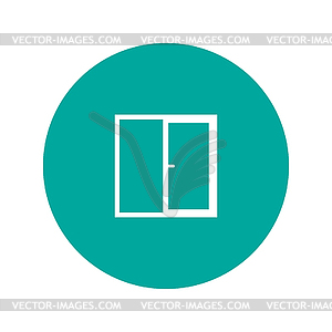 Flat Window icon, - vector clip art