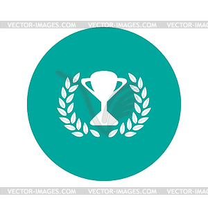 Trophy and awards icon . Flat design style.  - vector image