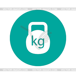 Modern flat white circle icon. Eps10 - vector image