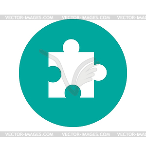 Puzzle Icon on Internet Button Original - vector image