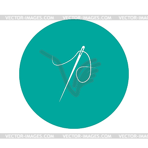 Needle icon. Flat design style - vector clipart