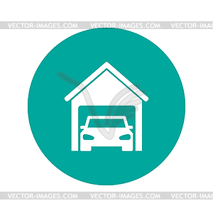 Car garage . Flat design style - vector image