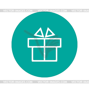 Gift box itson - icon - vector clip art