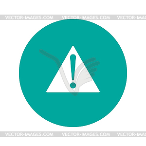 Attention sign with exclamation mark icon - vector image