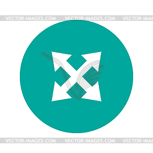 Fullscreen sign icon. Arrows symbol - stock vector clipart
