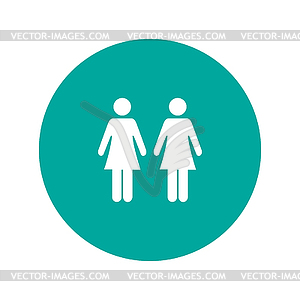 Couple icon. Flat design style - vector image