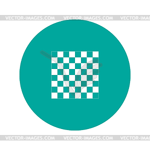 Wooden chess board. flat view of top - vector clip art