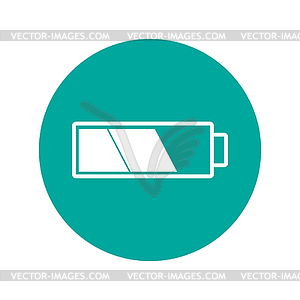 Battery icon. Flat design style - vector clipart