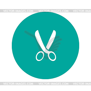 Scissors icon, . Flat design style - vector image