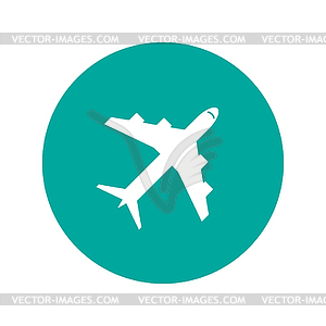 Plane icon. Flat design style - vector image