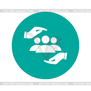 Business man icon - vector clip art