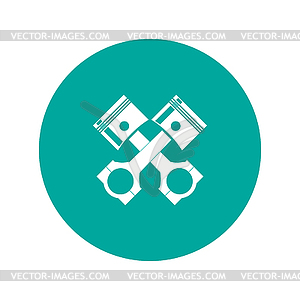 Piston icon. Flat design style - vector image