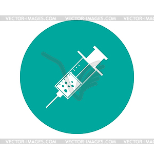 Медицинский шприц. Значок Illustrator EPS 10 - векторный графический клипарт
