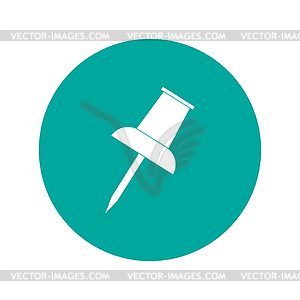 Push pin icon - royalty-free vector image