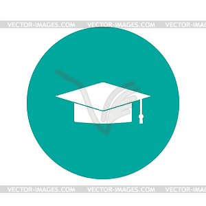 Graduation cap icon - vector clipart