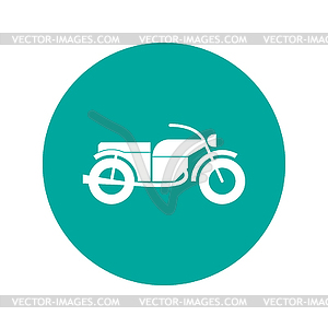 Motorcycle icon. Flat design style - vector image