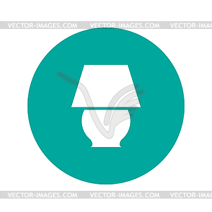 Lamp icon. Flat design style - vector clipart