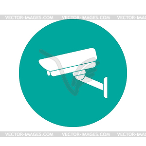 Silhouette of surveillance cameras - vector clipart