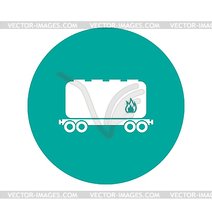 Railroad tank icon - vector clip art