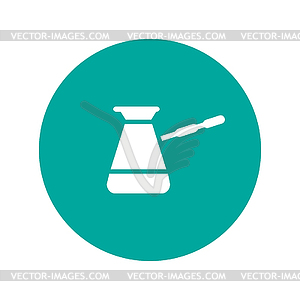 Turk icon. Coffee symbol. Flat - vector clip art