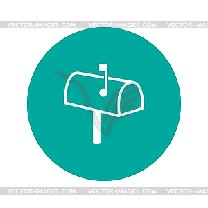 Mailbox Icon. Flat design style - vector image