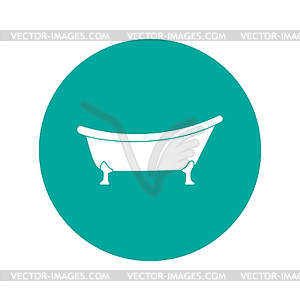 Bathtub Icon. Flat design style - vector clipart / vector image