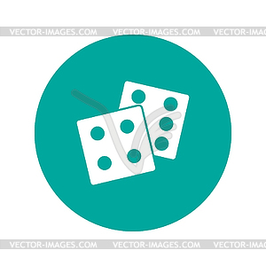 Dice icon. Flat design style - vector clipart