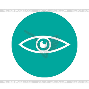 Eye icon. Flat design style - vector clip art