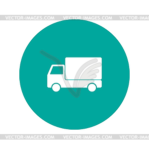 Truck icon. Flat design style - vector clipart