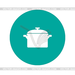 Saucepan icon.  - vector clip art