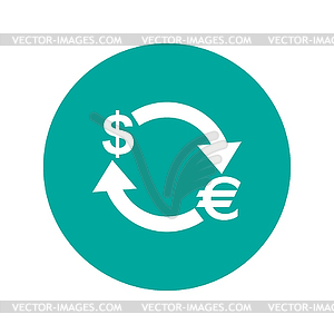 Money convert icon. Euro Dollar - vector clip art