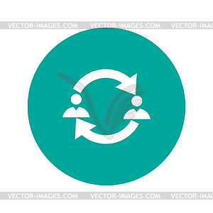 Business communication. Conceptual . Profile users - vector clipart