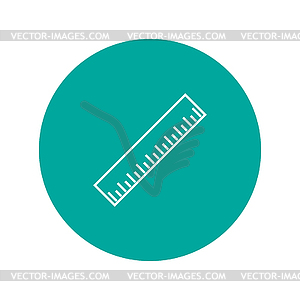 Ruler Icon. Flat design style. EPS - royalty-free vector image