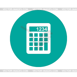 Calculator icon. Flat design style - vector image